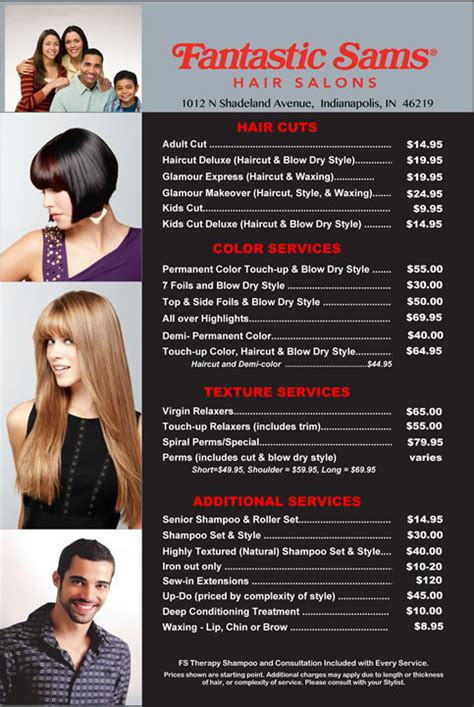 fantastic sams hair color|fantastic sams prices senior discount.